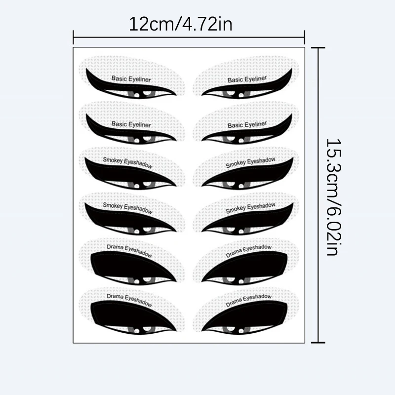 Augen Make-up Schablonen Aufkleber Karte Eyeliner Vorlage Augen Make-up Schablone Augenbrauen Lidschatten Make-up Vorlage faul Form werkzeug