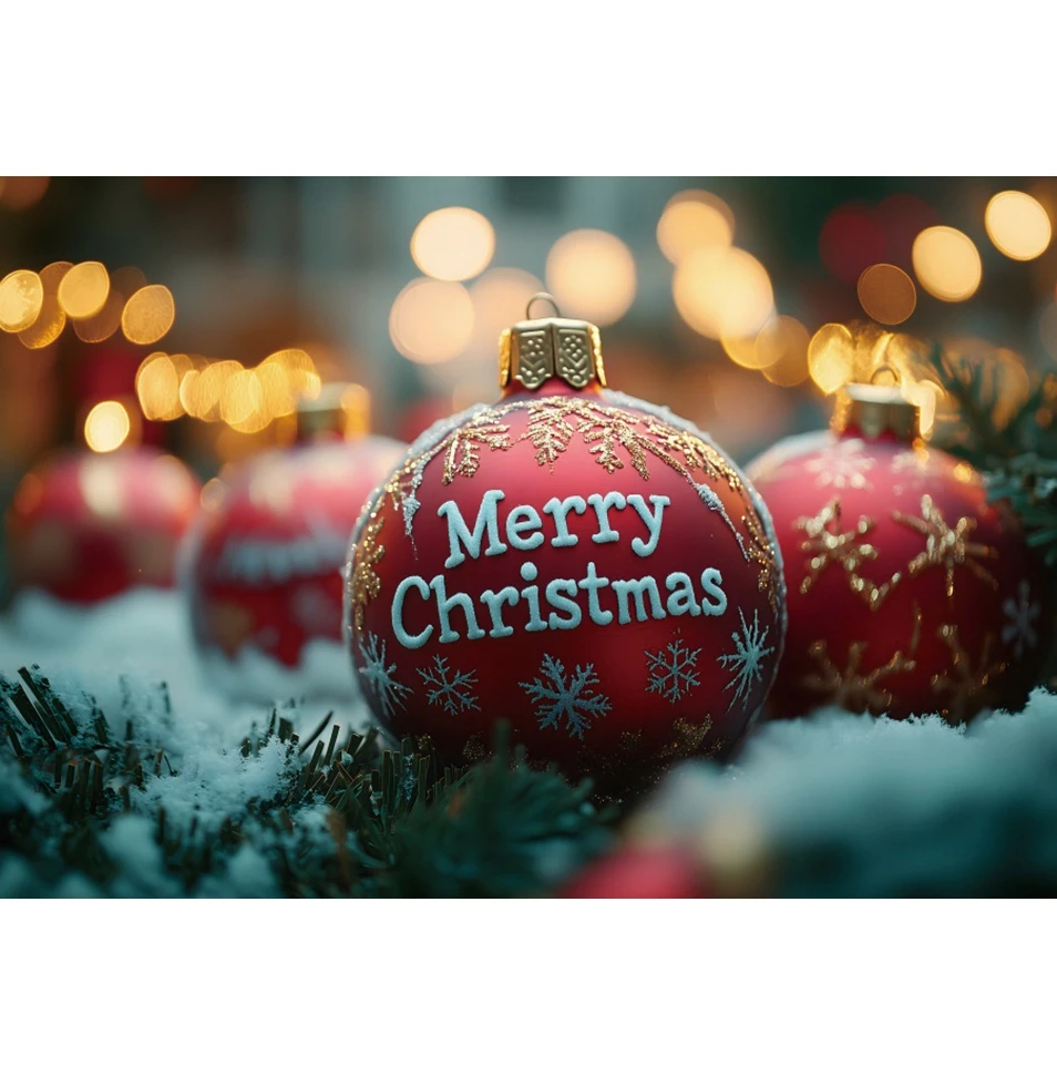 Merry Christmas Photography Backdrop Red Bells Candies Baby Kids Portrait Family Xmas Party Photocall Background Decor Banner