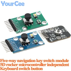 5pcs/1pc Five-way Direction Navigation Key Switch Module 5D rocker single-chip independent keyboard switch button 3.3V 5V