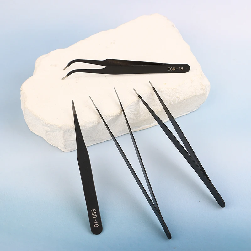 /KQM/Precision Esd Fashion High Quality Anti-static Tweezers Set -6-pc Durable Stainless Steel Tool For Electronic Repair And