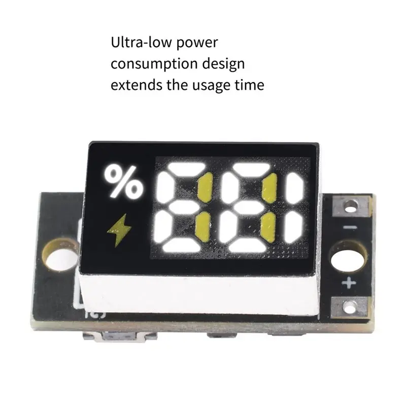 ABQU Mini Battery Level Indicator Module 1S Lithium Battery Percentage Display Meter Power Monitor Board for DIY
