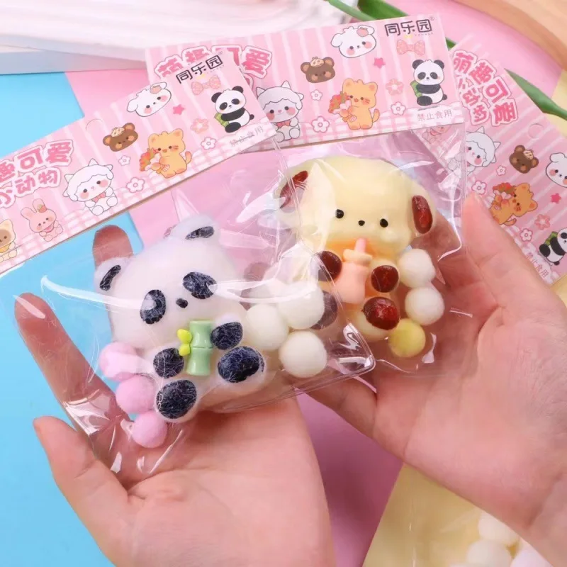 

Tongle Park's cute and fun little animal Kneading Fun Stress-relieving toys, slow rebound fluid dumplings, food play, tpr, and intelligence