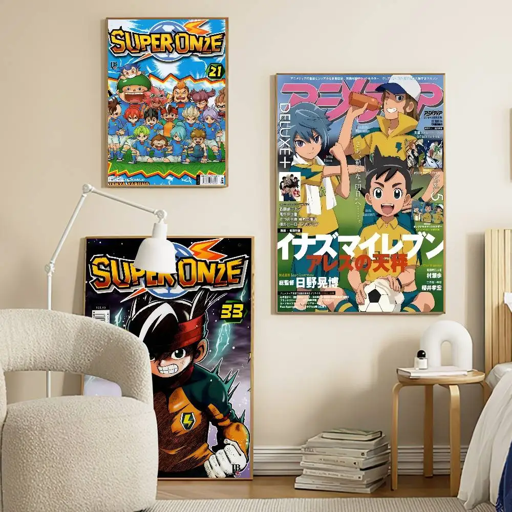 Inazuma Eleven أنيمي الكلاسيكية أنيمي ملصق مقاوم للماء ورقة ملصق مقهى بار غرفة جدار ديكور