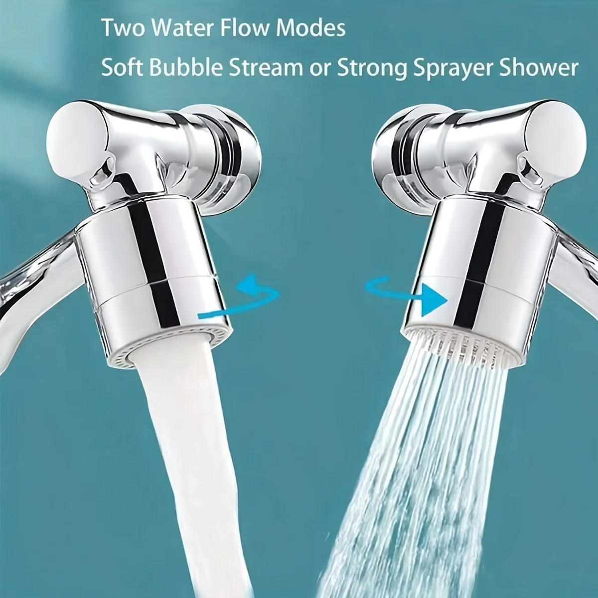 New Universal Rotation Extender Faucet Aerator Plastic Splash Filter Kitchen Tap Washbasin Faucets Bubbler Nozzle Robotic Arm