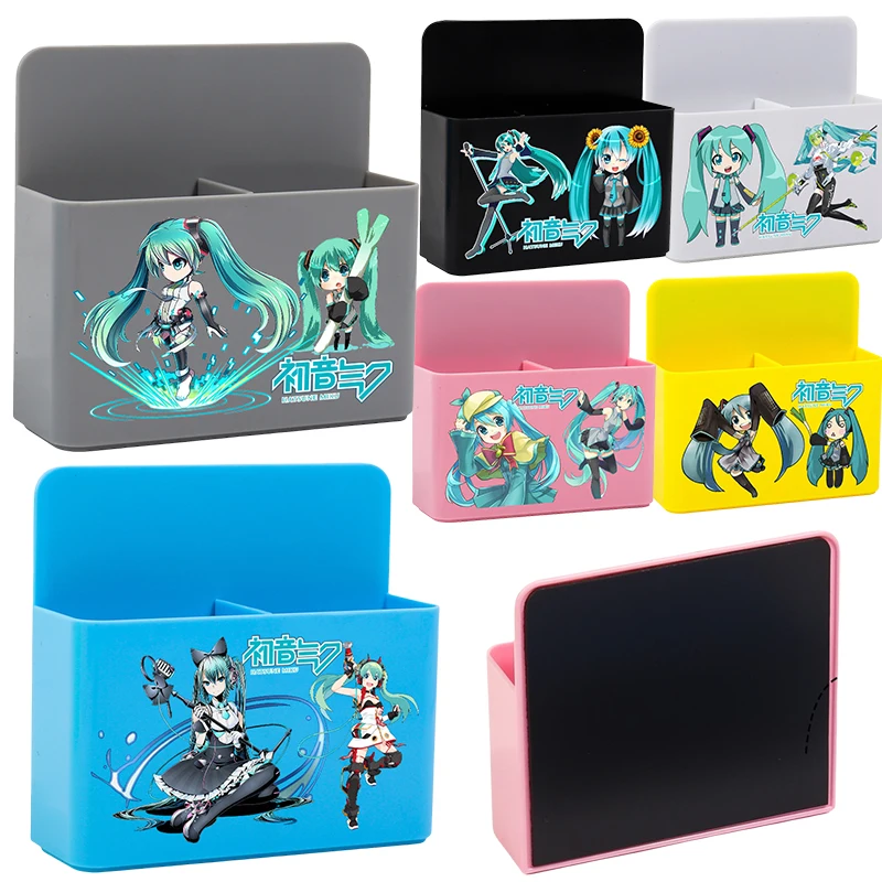 初音ミク磁気ペンホルダー漫画ホワイトボードマーカーオーガナイザー冷蔵庫冷蔵庫磁気マルチコンパートメント収納ボックス