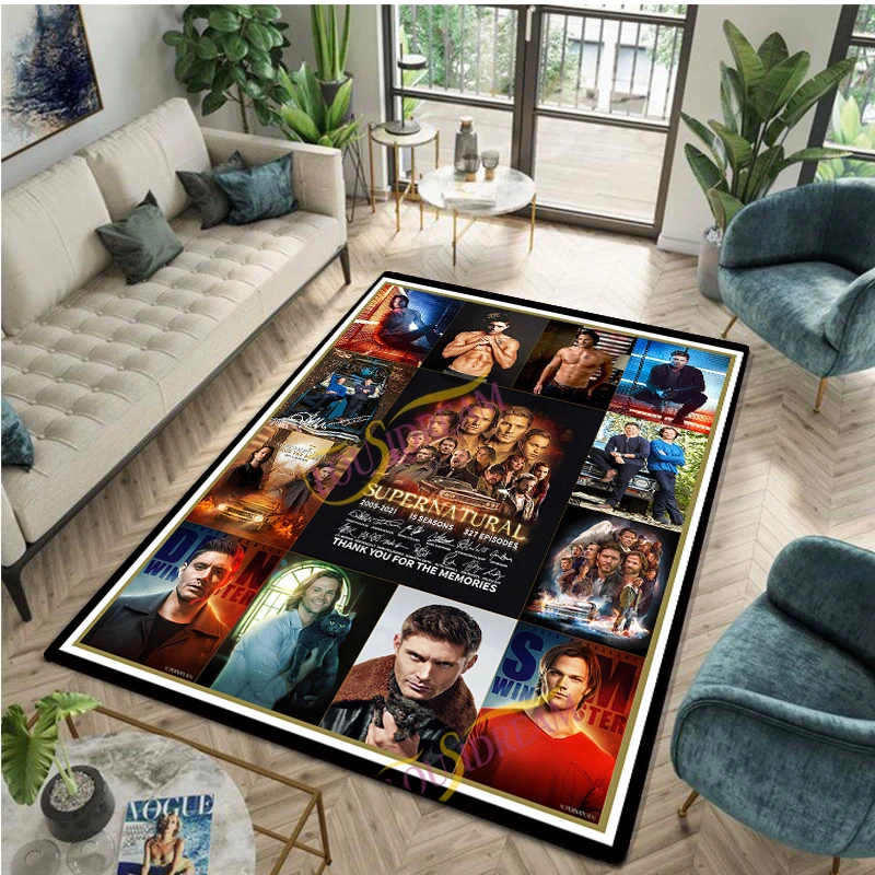 Supernatural Movie Carpet Living Room Soft Bathroom Mat Room Decoration Carpet Bedroom Doormat Area DIY Carpet mat