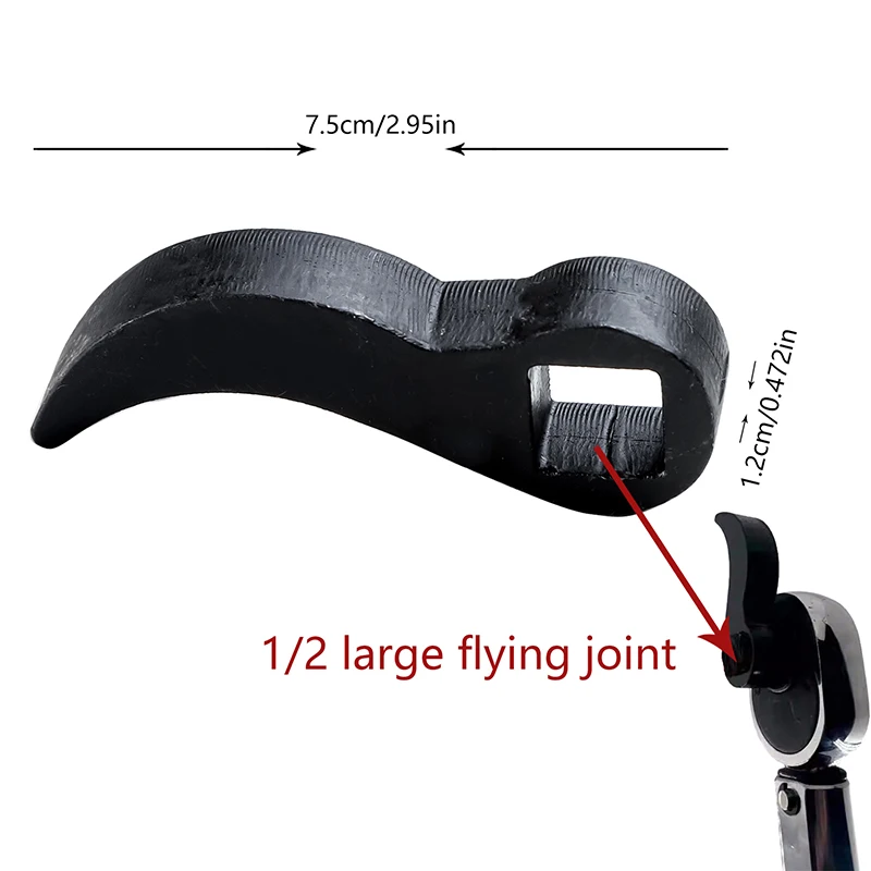 Upgrade Pry Bar Wrench Adaptor Head Horn Type Half Shaft Removal Tool Crowbar Adapter Head Tool 1/2\