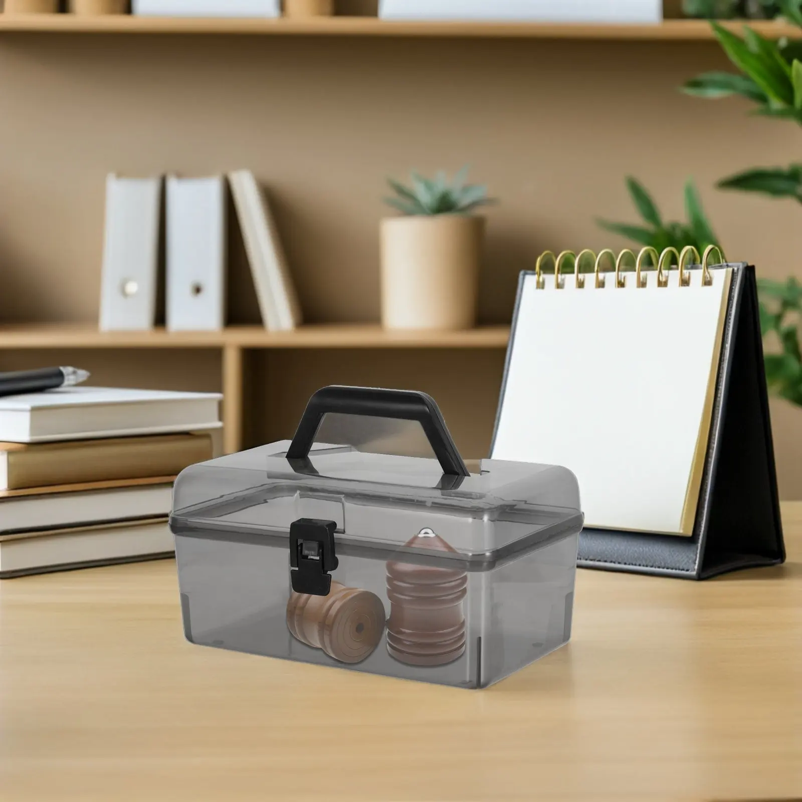 Battle Tops Storage Case Plastic Organizer Box 8.66x5.12x4.33in Lightweight Portable Gyro Carrying Box for Burst Spinning Top