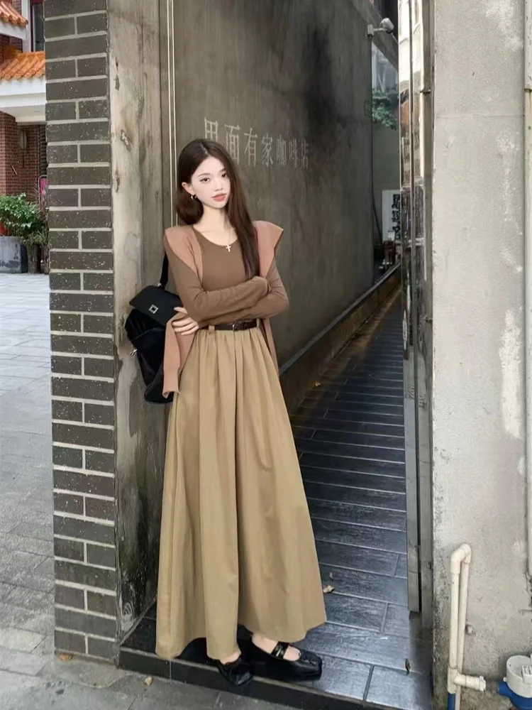 Vestidos femininos vestido para usar um casamento para mulher inverno veludo fofo maxi casual painéis abotoados aconchegante minimalista em camadas sexy