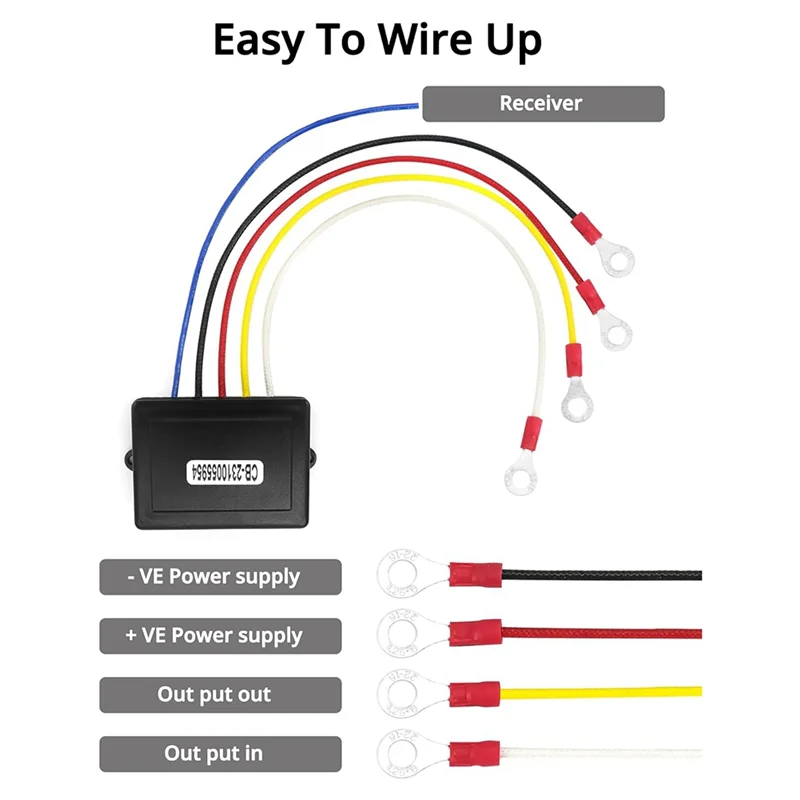 

Wireless Remote Control Winch Kit Waterproof, Plastic+Metal Solenoid Relay Contactor+ 2Pcs Wireless Winch Remote Control