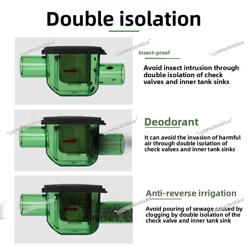 Central Air Conditioner Drainage Deodorant Valve One-way Valve Condensing Water Pipe Deodorant Insect Prevention Three-proof Air