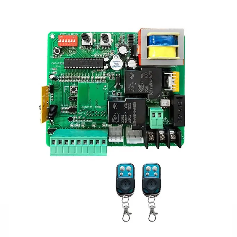 M09K 220V Sliding Gate Motor Control Board Electric Door Motor Circuit Board Smart Door Module 433Mhz Remote Control