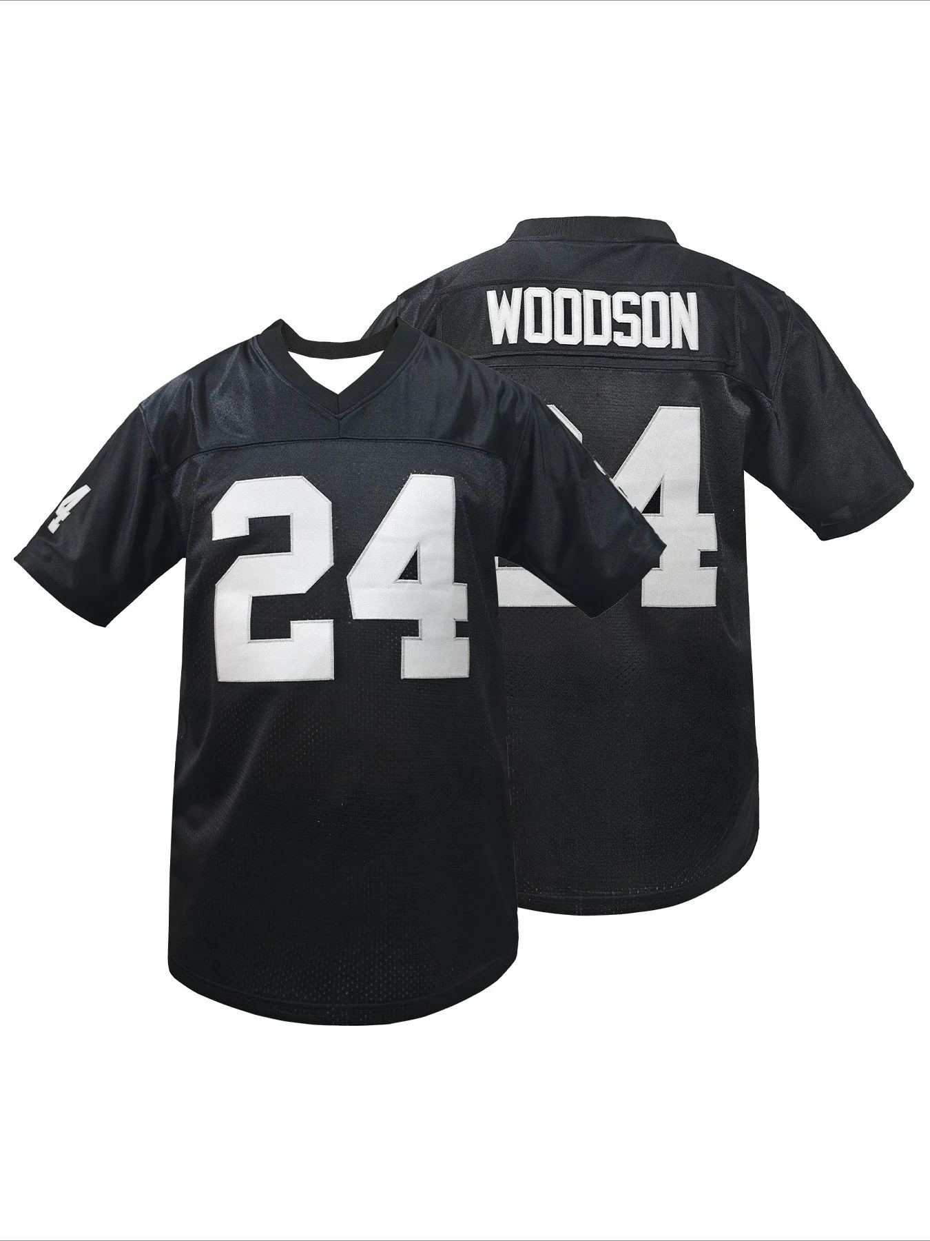 NO.24 Letter Print American Football Jersey Loose Breathable Classic Retro Fashion T-shirt Adults Soccer Uniform Sweatshirt Moto