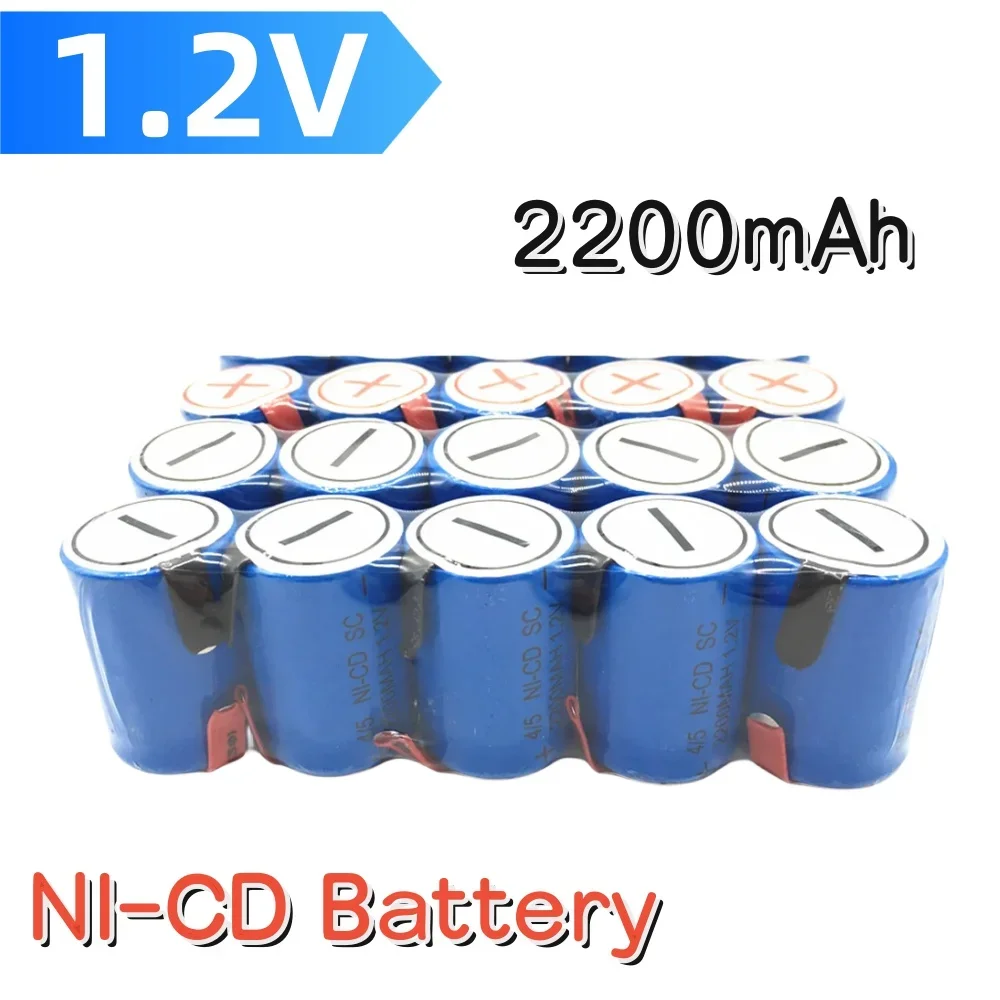 100% NEW Ni-Cd 4/5 SubC Sub C 1.2V 2800mAh Rechargeable Battery Blue Cell with Tab