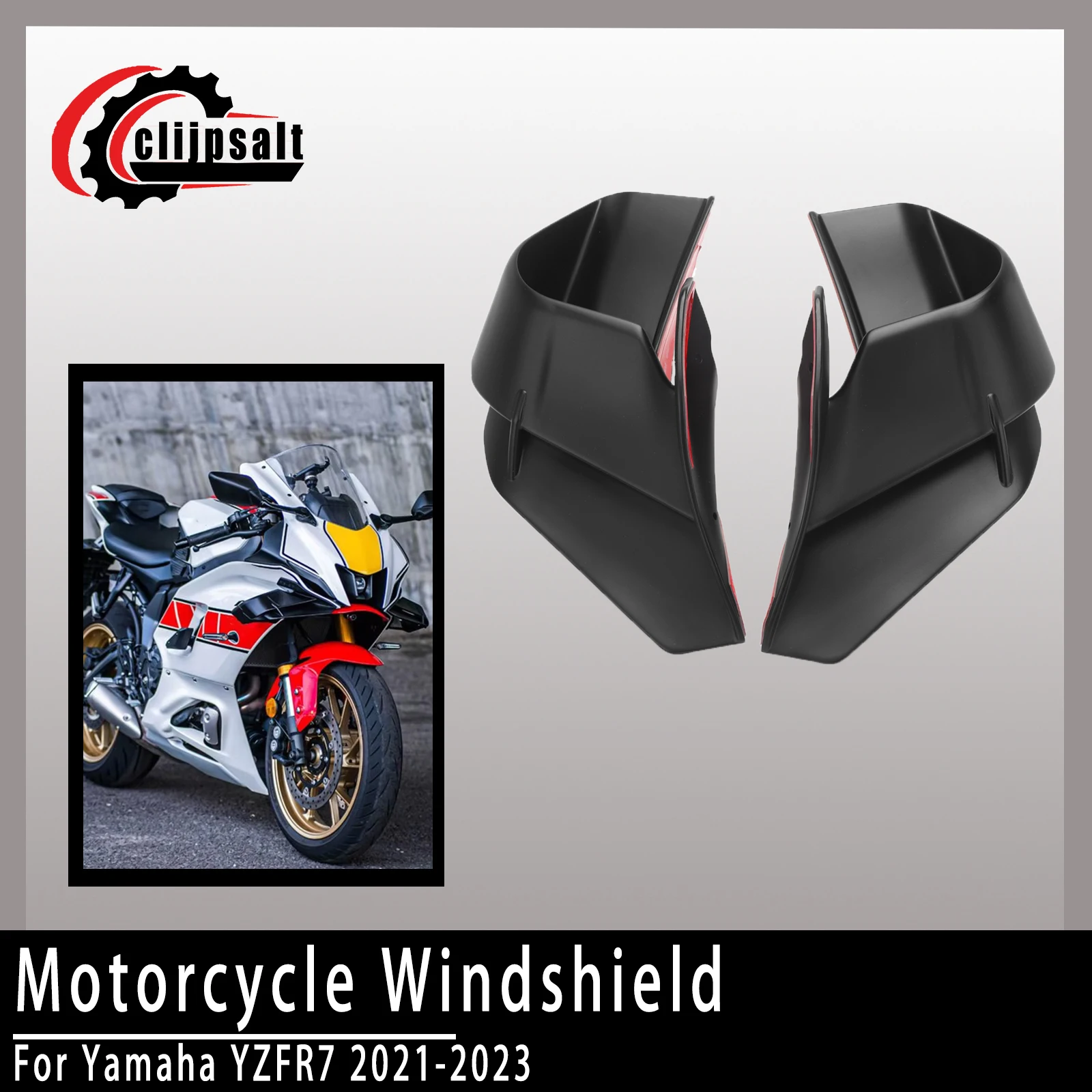 

For Yamaha YZF-R7 YZFR7 2021-2023 Motorcycle fixed winglet cover aerodynamic frame YZF R7 23 wing windshield aileron