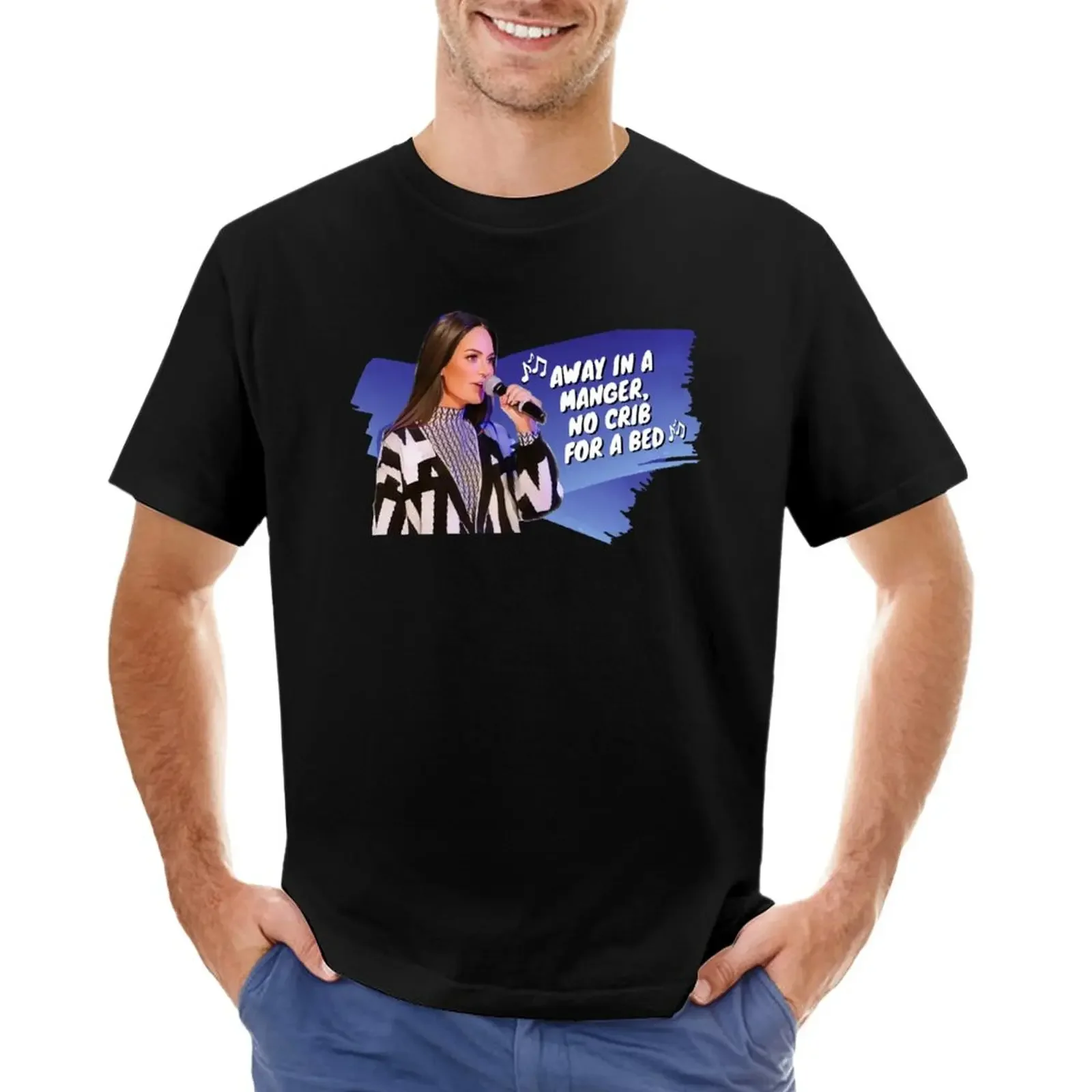 Lisa Barlow “Away in a manger…” T-Shirt tees korean fashion plus sizes T-shirts for men cotton