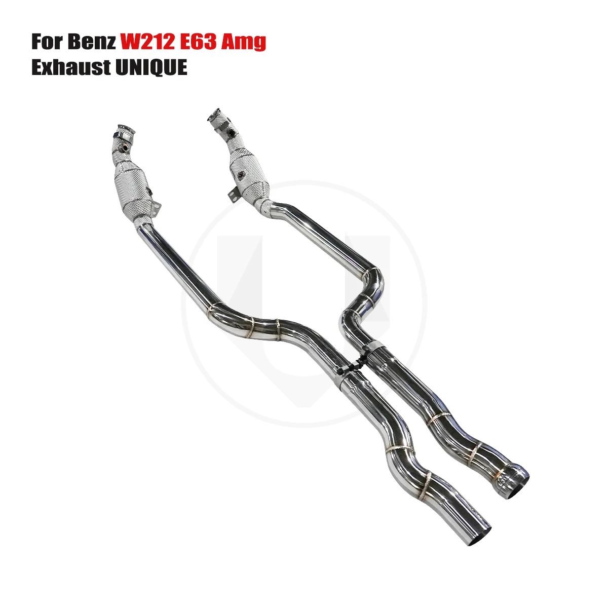 

UNIQUE For 2011-2016 Benz W212 E63 Amg 6.2L With insulator downpipe With cat/without cat exhaust pipe