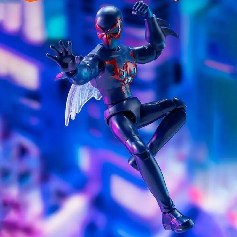 Blokees Marvel Spider-Man Galaxy versie 6 Blind Box verzamelbare actiefiguur Spider-Man Hobie bruin groen Goblin zwarte kattenspeelgoed