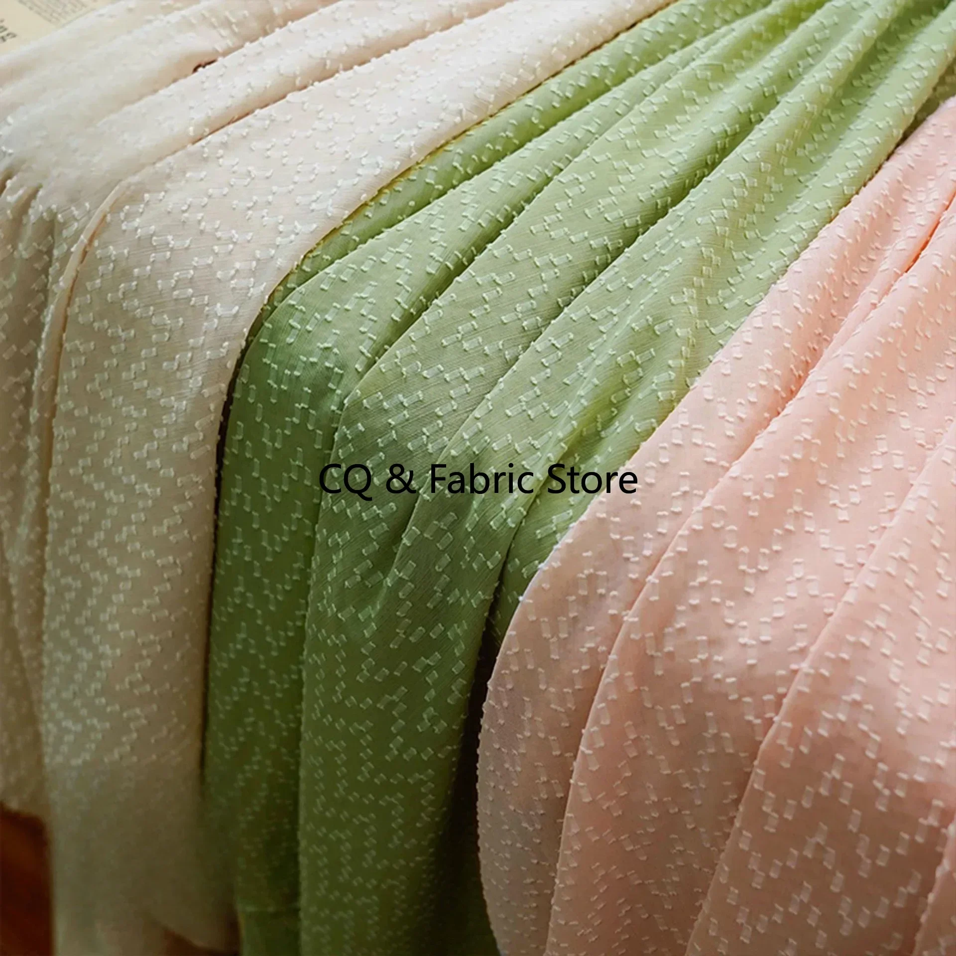 Multi-color 3D Polka Dot Woven Jacquard Chiffon Fabric for Spring/Summer Clothing Sewing Accessories