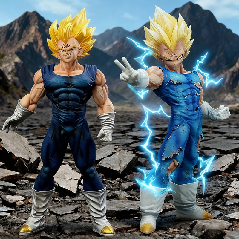 27cm DBZ Majin Vegeta Model Dragon Ball Z Action Figure Anime Vegeta Figurine Collection GK Statue Ornaments Toys Gift for Kids