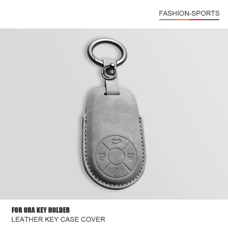 

Car Remote Key Case Cover For GWM HAVAL H6 M6 ORA Good Cat White Cat Leather Key Case Protector Shell Fob Keychain Accessories