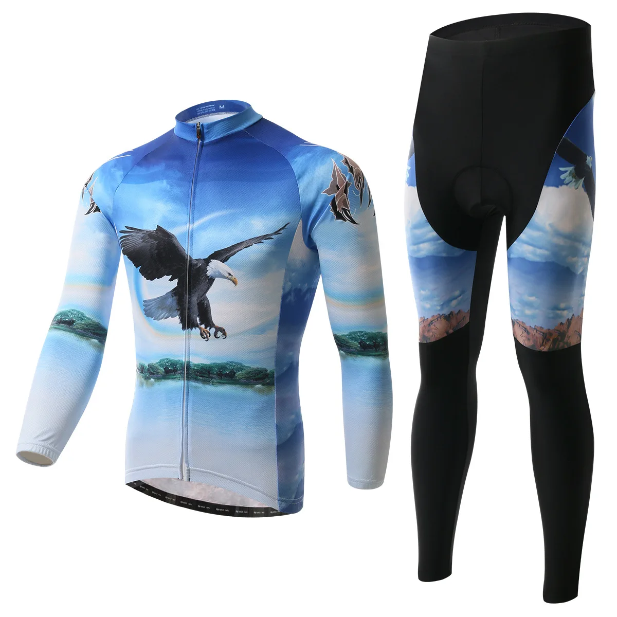 Q973  Bipolar Riding Suit Long Sleeve Bicycle Suits Spring Autumn Moisture Perspiration Quick-Drying Clothes Pants Cycling Set