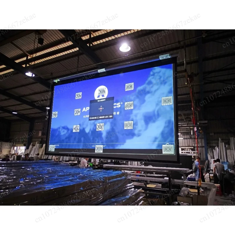 Electric Motorized Projection Screen, 150-300 Inch Custom Size Home Cinema Wall Mount Screen