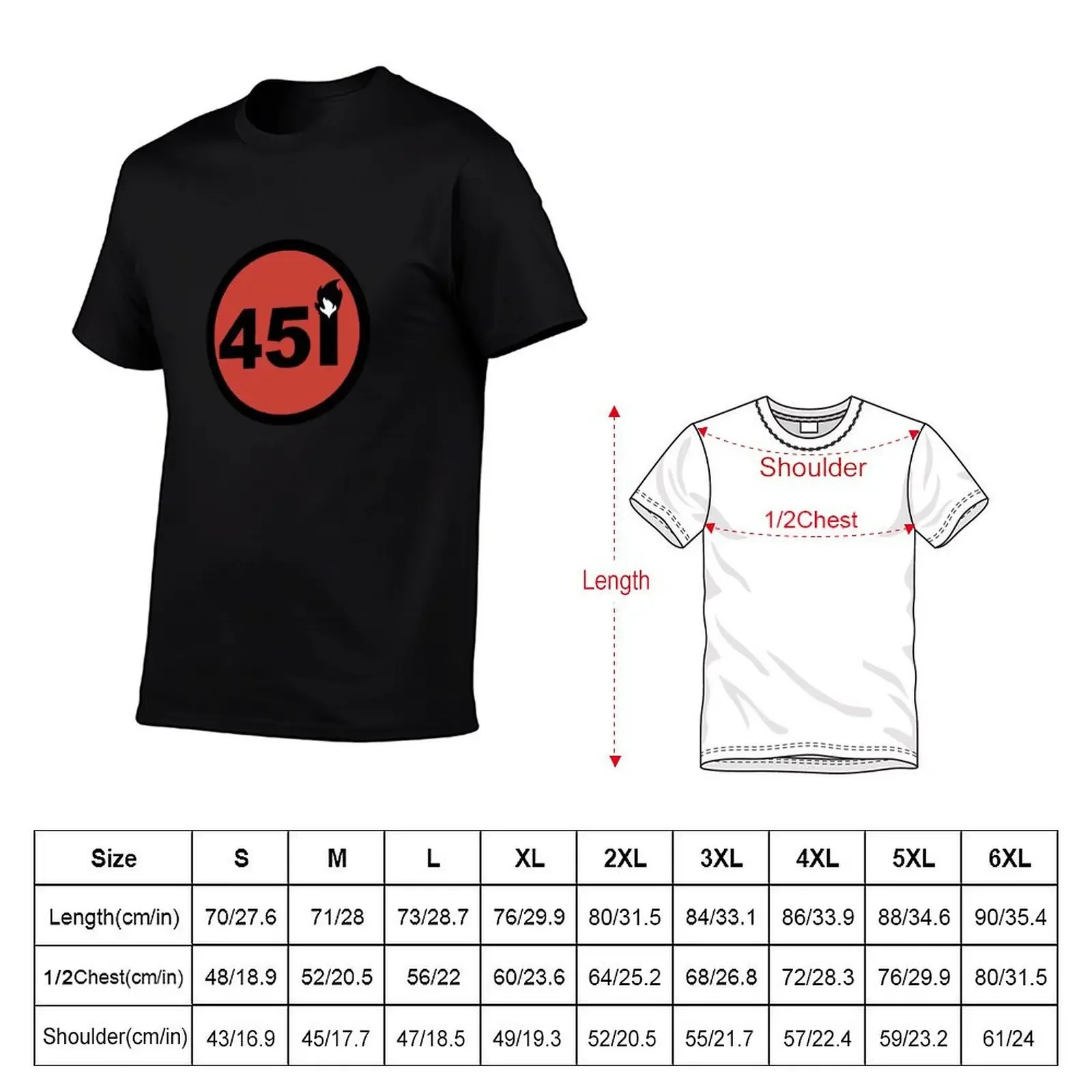 Fahrenheit 451 Long Sleeve T-Shirt Short sleeve tee vintage t shirts cotton graphic tees mens graphic t-shirts