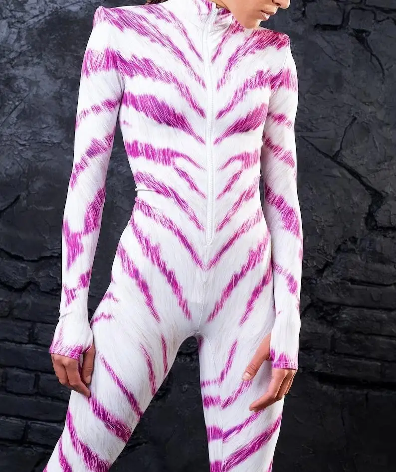 Unisex 3D-gedruckter Tier-Schlangenschädel Cosplay Slim Bodysuit Erwachsenen-Halloween-Cosplay Zirkus-Bühnenkostüm Karneval-Jumpsuit – Detail 3