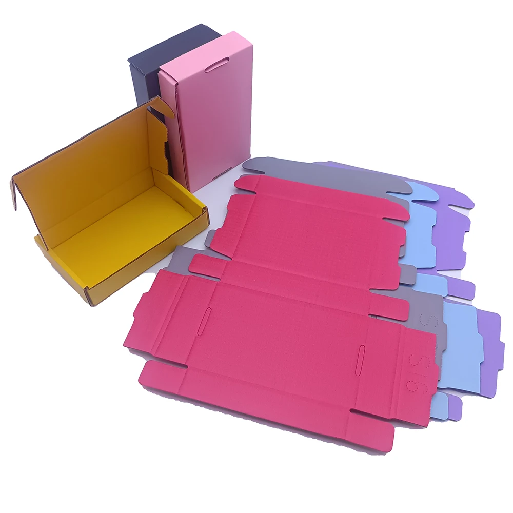 

Wholesale 13x8x4cm Color Corrugated Box Hard Corrugated Paper Box 15x15x5cm Yellow Square Folding Shipping Packaging Box