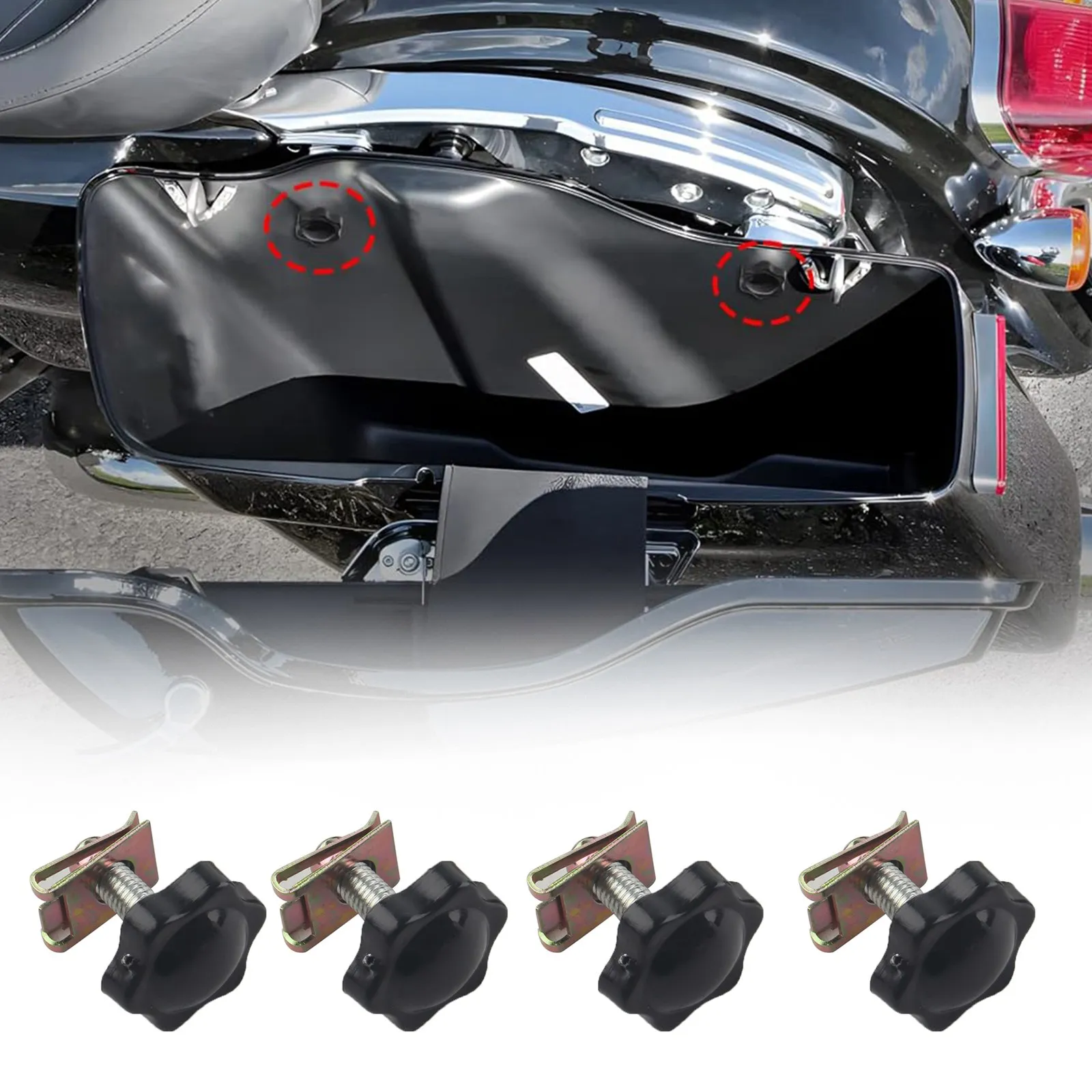 4X السرج قفل سرقة رادع تصاعد الترباس المسمار صالح ل هارلي FLHT FLHTCU #4