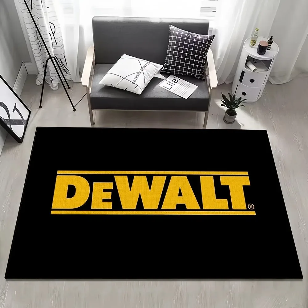 D-DeWalt Cool Logo Small Carpet for House Bedroom Decoration Kitchen Bath Rug Carpet Foot Non-slip Doormat