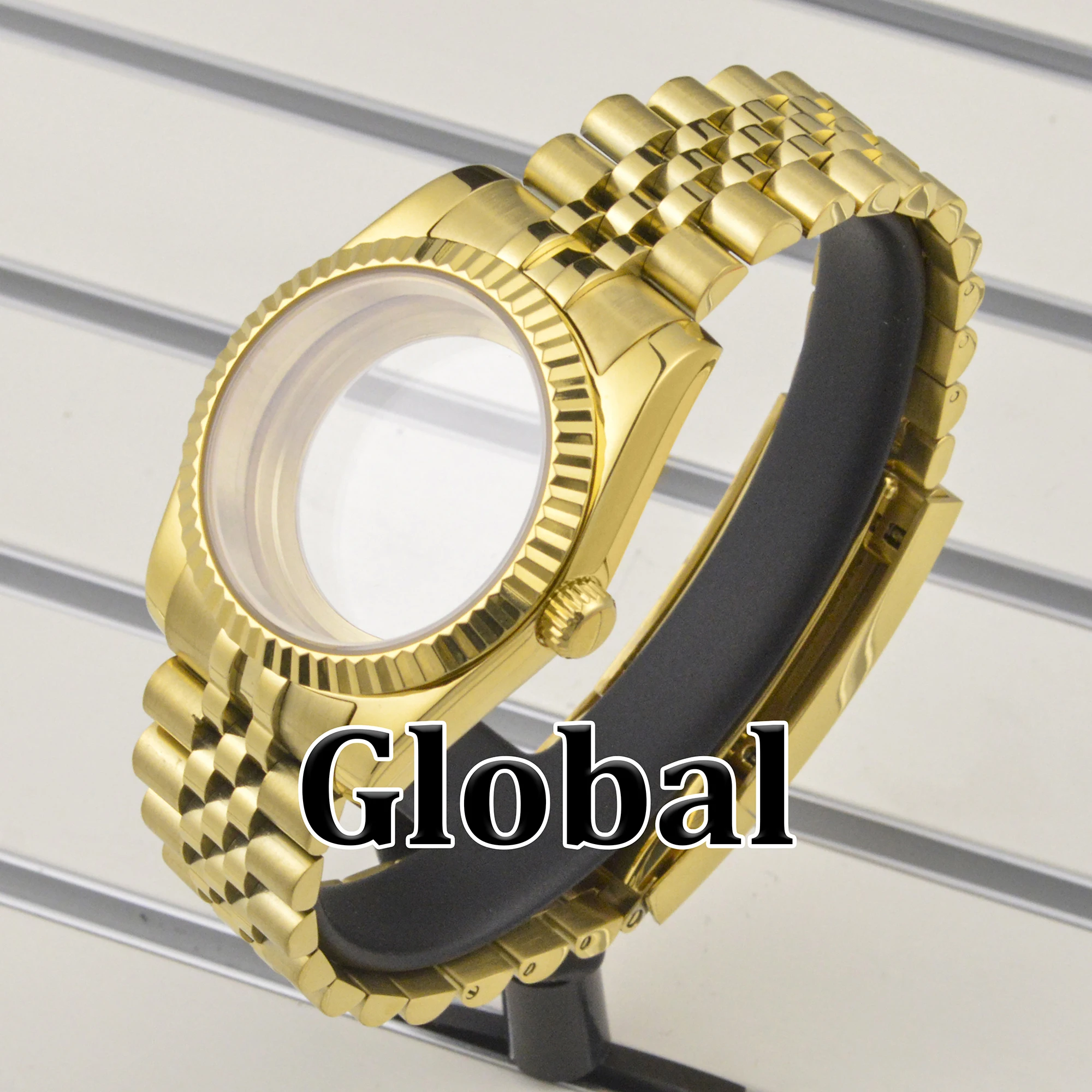 for Datejust 36/39mm Silver/Rose gold/Black Watch Case Stainless Steel Jubilee Bracelet Sapphire Glass Fit NH35 NH36 Movement