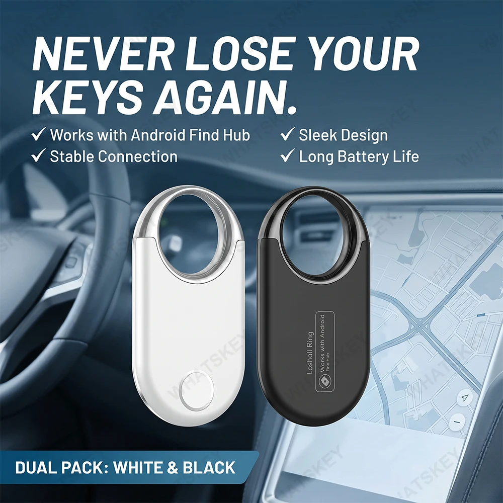 Smart GPS Locator Tracker 1-4Pack Works with Google Find My Android Bluetooth Anti Lost Tag For Keys Bag Luggage Wallet Finder