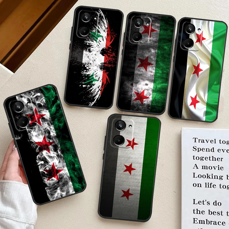 Flag of Syria For Realme 11 12 9 10 Pro Plus GT5 GT3 GT Neo 5 C51 C53 C35 C31 C30 C25s C21Y C55 C33 Case