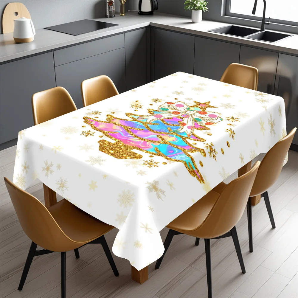 Iridescent Unicorn Galaxy Tablecloth Waterproof Spill Proof Party Decor for Dining Room Table Covers