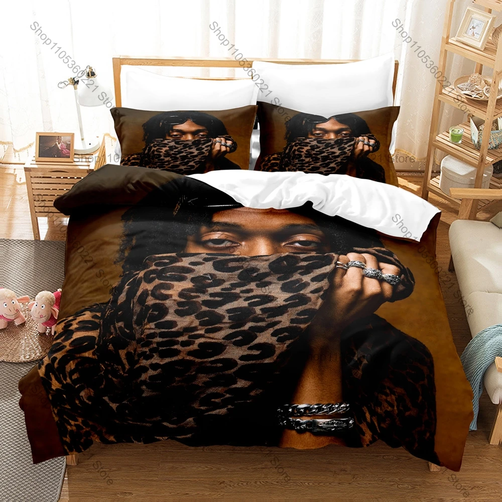 Cool Classic Hit Single Graphic Lil Tecca Hip Hop Bedding Set Duvet Cover With 2 Pillowcases Youth Bedroom Decor All Season