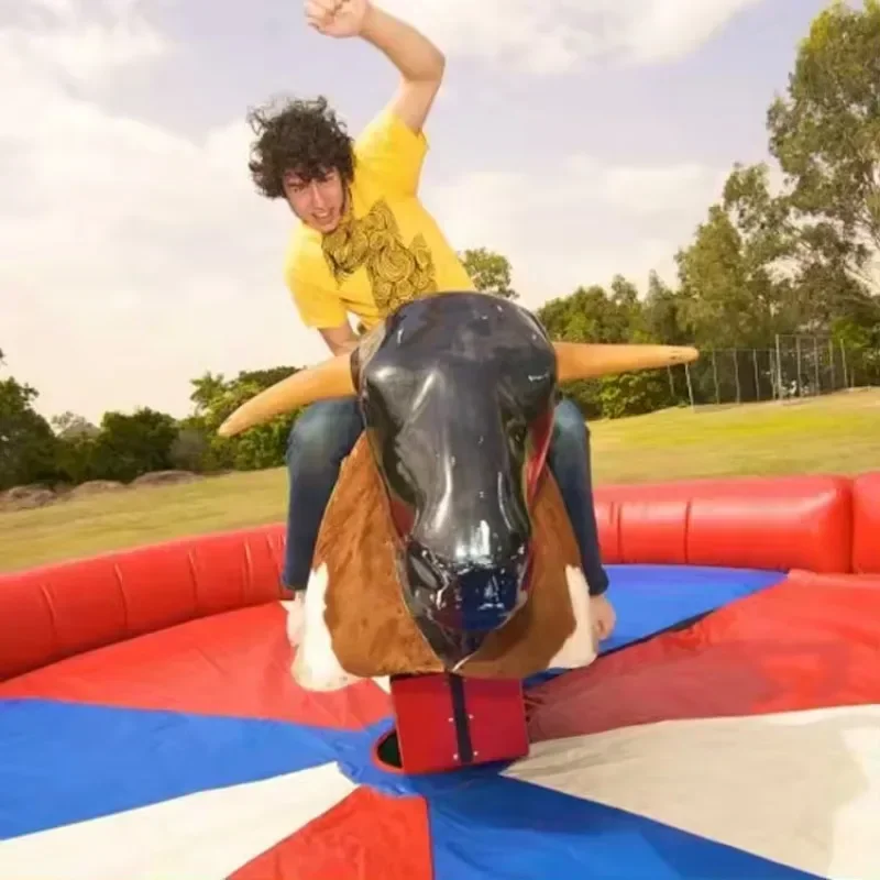 Groothandelsprijs: Western Rural Mechanical Cowboy Racing Rijden Volwassen Opblaasbaar Bull Game Hot Selling