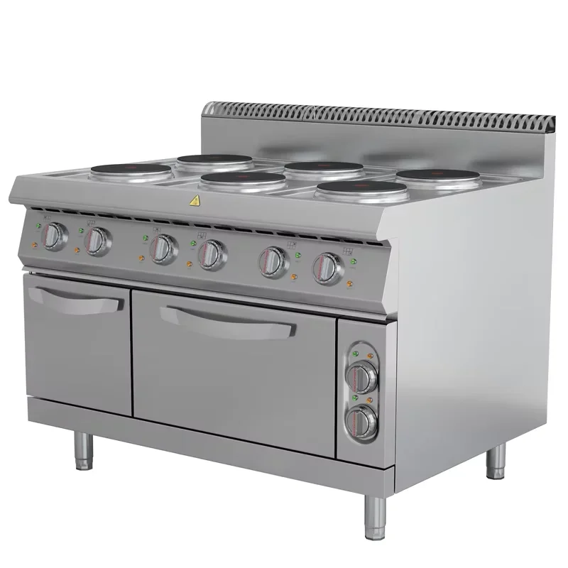 TLF Electric Cook Machine for Frying for Commercial Fryer Use Commercial Kitchen Stainless Steel 6-Burner Range Stove