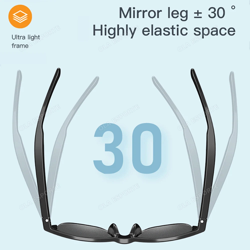 نظارات بلوتوث ذكية تعتمد على اللمس مع توصيل عظمي للمكالمات الرياضية الخارجية، نظارات شمسية للأعمال، سماعات رأس لاسلكية #6