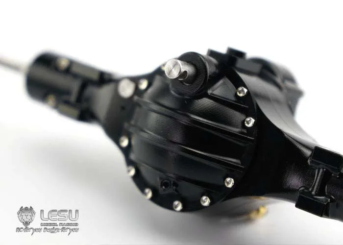 Metalowe osie napędowe LESU z blokadą mechanizmu różnicowego do modeli RC 1/14 DIY, ciągników, ciężarówek, wywrotników Tamiyaya