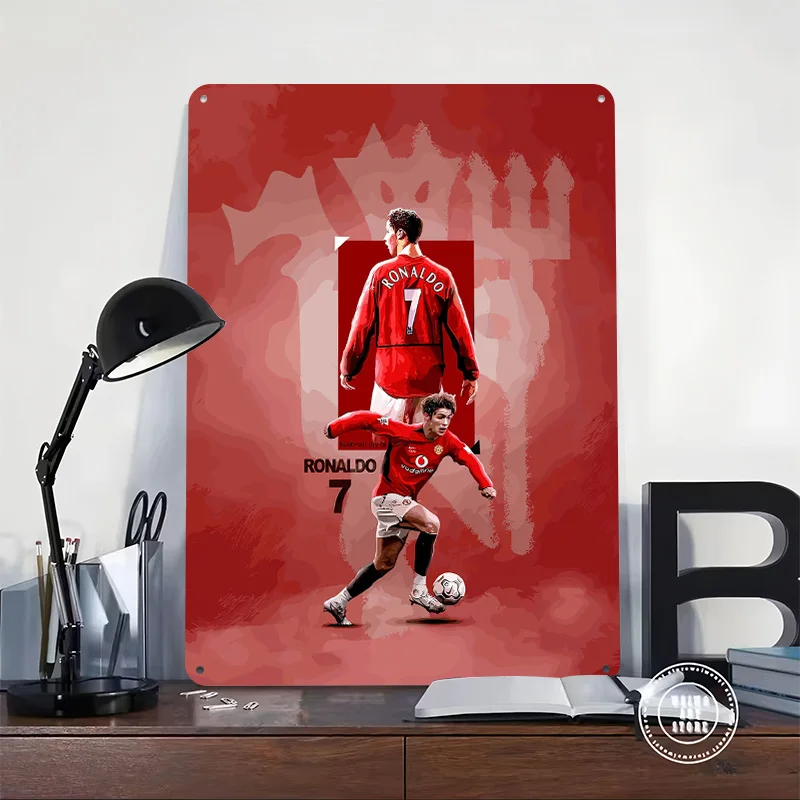 Cristiano Ronaldo  Art Metal Poster Custom Wall Art Retro Vintage Tinplate Signs for Fans Bathroom Decor Room Accessories House