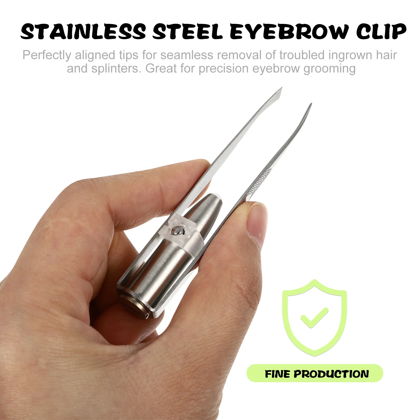 Stainless Steel Eyebrow Pliers Fake Eyelash Tweezers Eyelid Clip Eyebrow Tweezer With Light