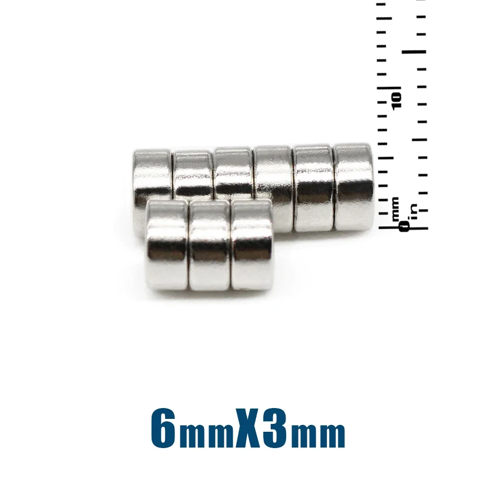 Piccoli magneti circolari 6x3mm 6x3mm per frigoriferi domestici, uffici fai da te 6x3mm