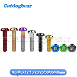 Catdogbear Titanium Bolt M6 / M8X12 15 20 25 30 35 40mm Allen Key Head Screw for Bicycle Motorcycle  Bolt