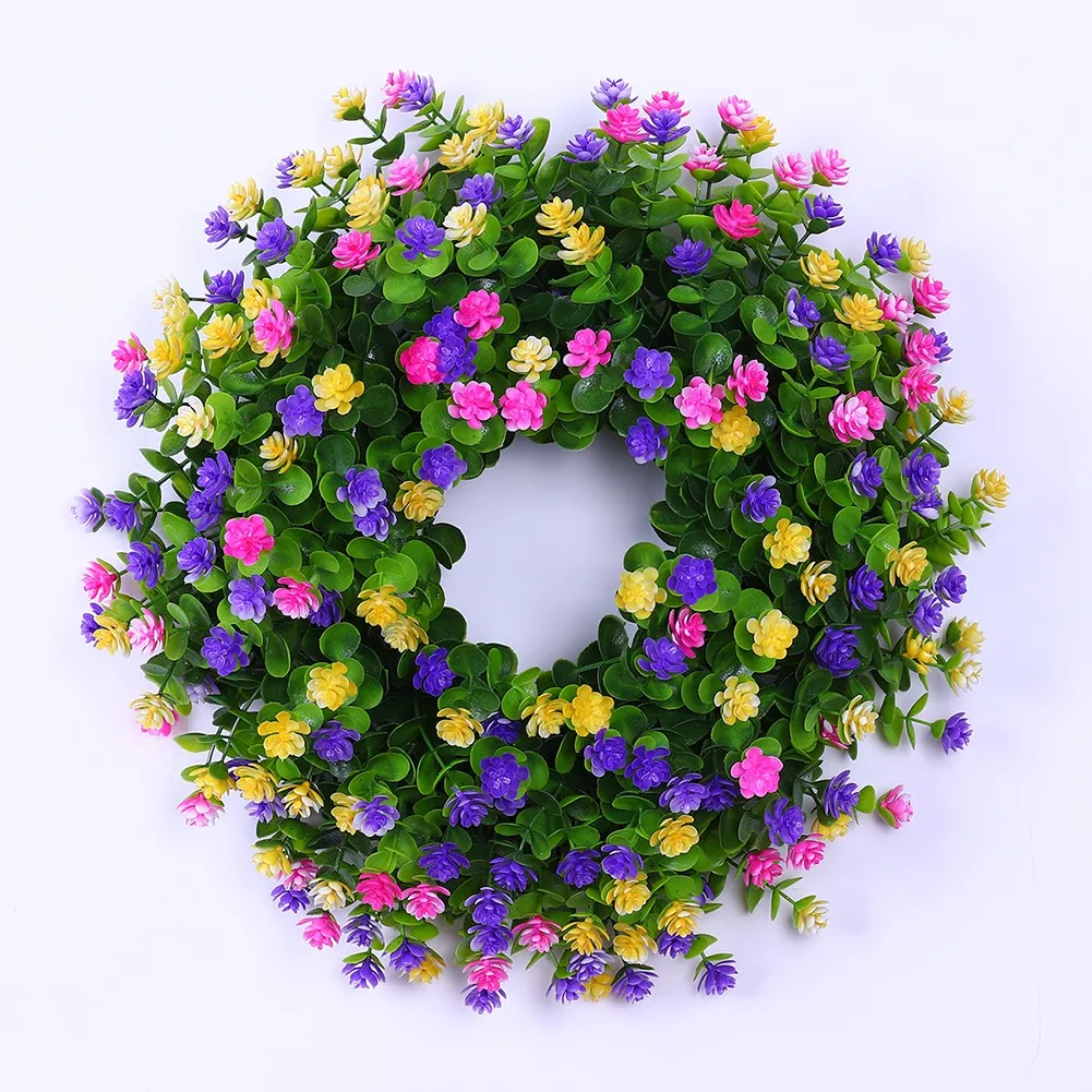 

Женский весенне-летний цветной цветочный венок для входной двери
