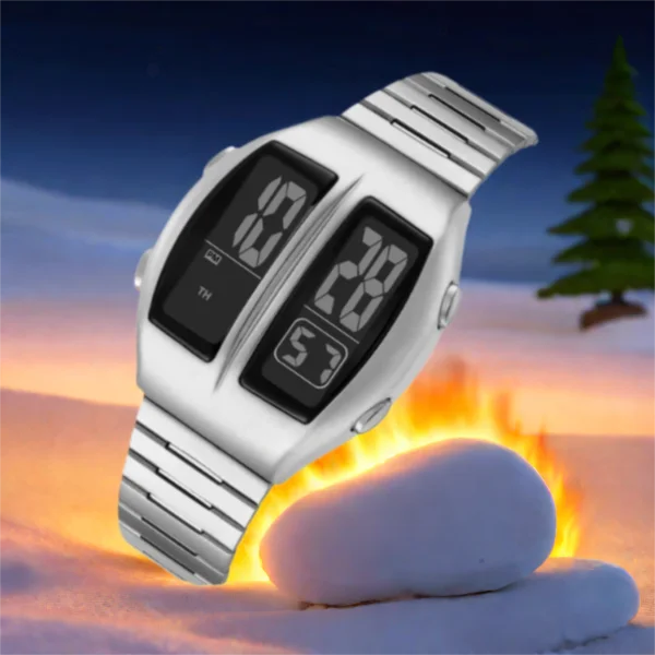 Retro Flip Multifunction Movement Watch 2026 New Case Watch Couple Watch