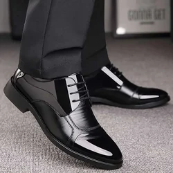 Shoes for Men Platform Business Men Shoes Breathable Leather Working Shoes Party Wedding Dress Footwear Mocassin Homme2024