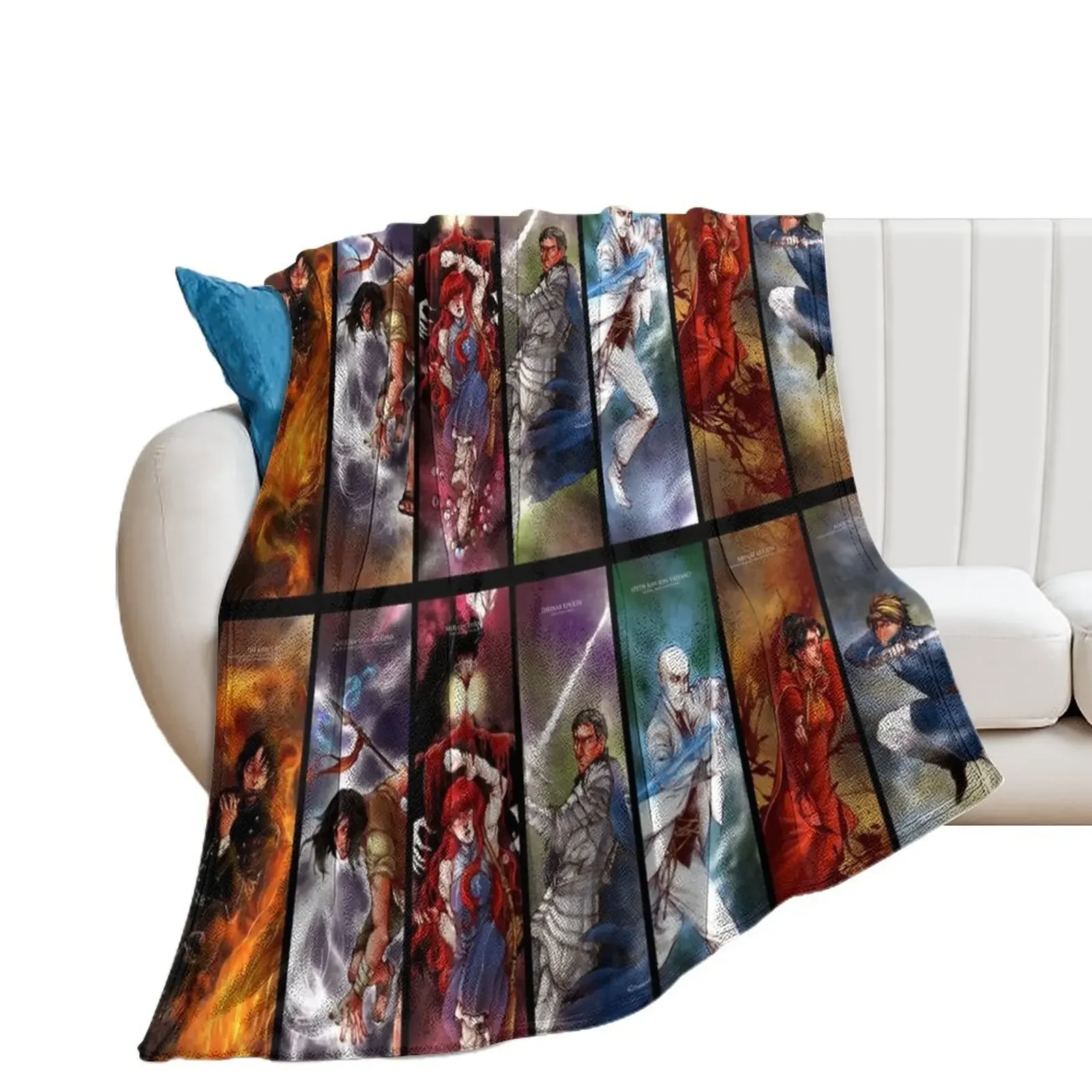 

The Stormlight Archive Epic Fantasy Novel 2022 By Brandon Sanderson Character Fanart Collage Throw Blanket Soft Blankets