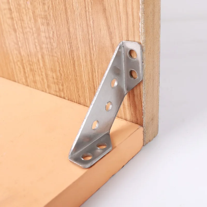 10/1Sets Stainless Steel Corner Bracket Furniture Corner Connector Cabinet Table Triangle Support Frame Wood Drawer Corner Brace